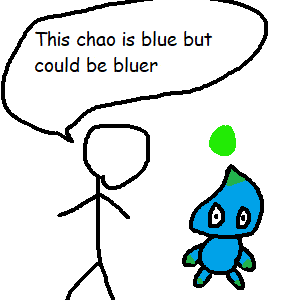 This chao is blue but could be bluer